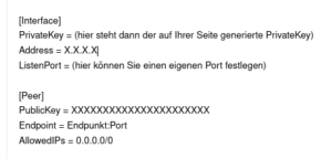 WireGuard Konfigurationsbeispiel